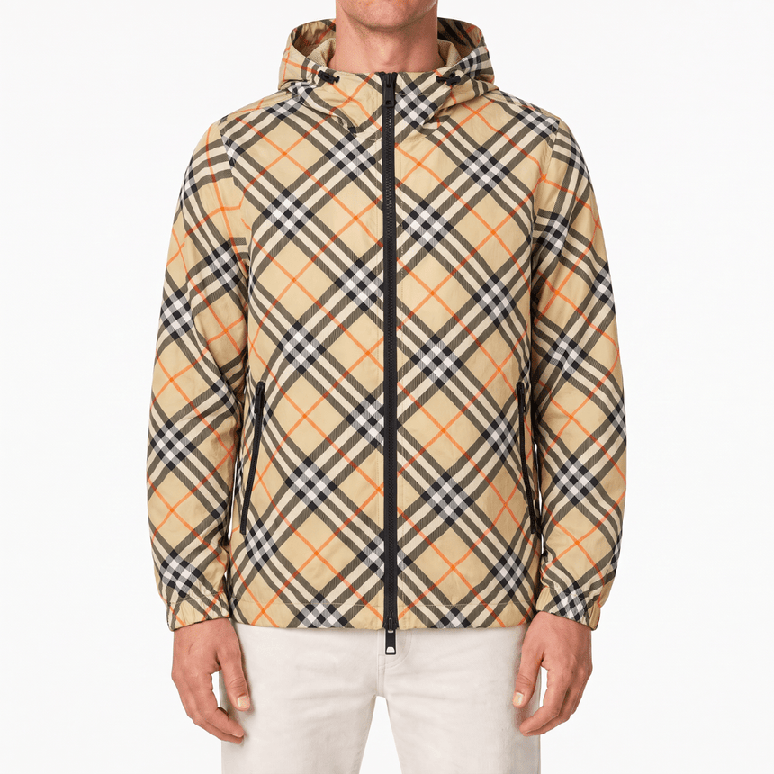 Burberry Stanford Check Jacket in Sand - Boinclo - Outlet Sale Under Retail