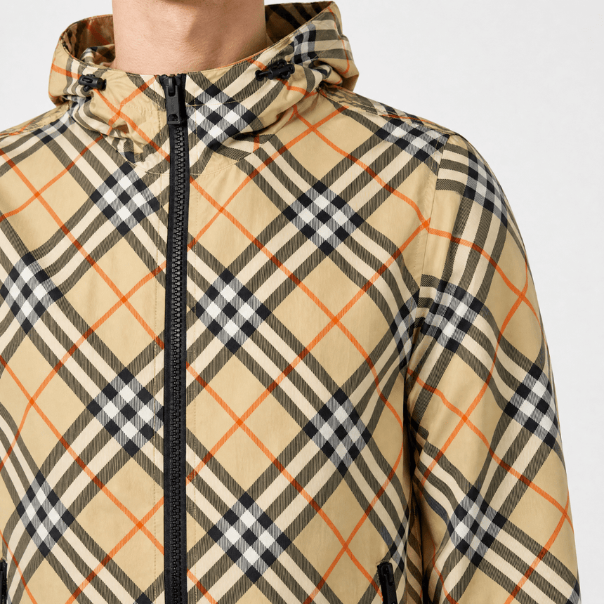 Burberry Stanford Check Jacket in Sand - Boinclo - Outlet Sale Under Retail