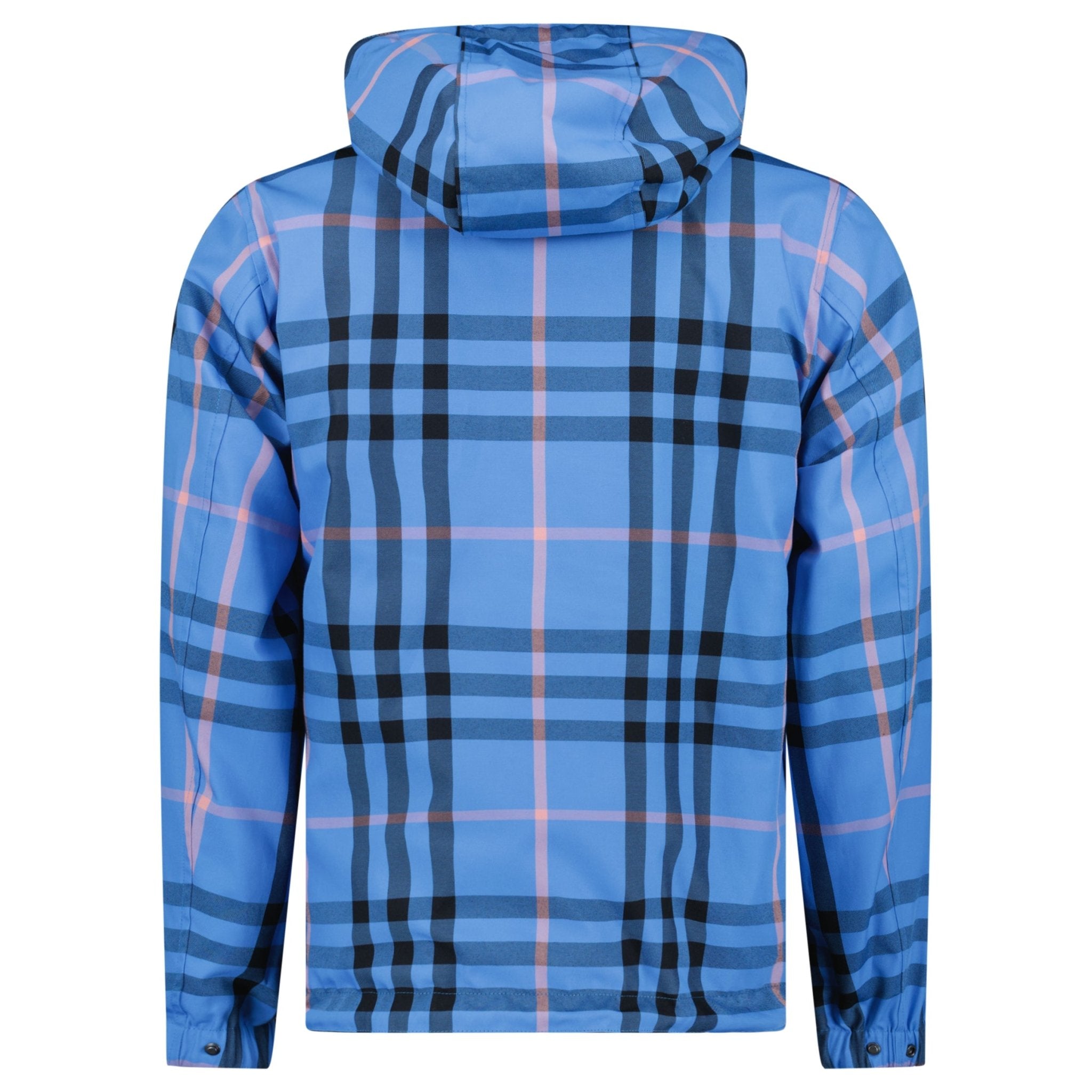 Burberry 'Stanford' Zip-Up Check Reversible Hooded Jacket Black