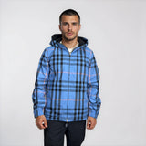 Burberry 'Stanford' Zip - Up Check Reversible Hooded Jacket Black & Blue Check - Boinclo - Outlet Sale Under Retail