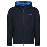 Burberry 'Stanford' Zip - Up Check Reversible Hooded Jacket Black & Blue Check - Boinclo - Outlet Sale Under Retail