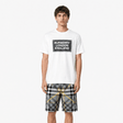 Burberry Summer Set Grey Cotton Shorts & White T-Shirt - Boinclo - Outlet Sale Under Retail