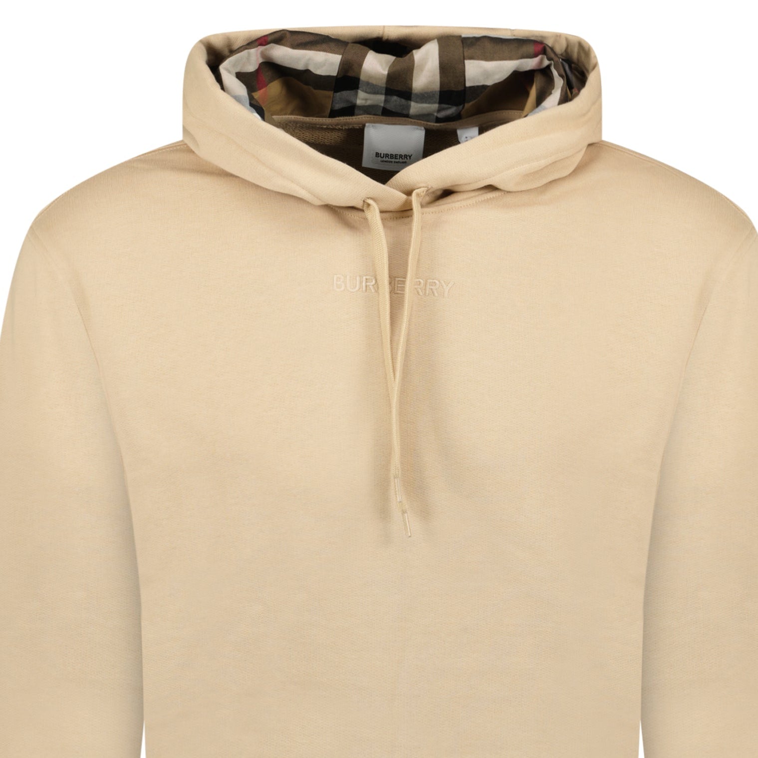 Burberry 'Talley' Embroidery Logo Check Hooded Sweatshirt