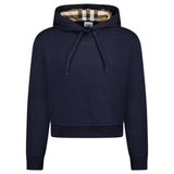 Burberry 'Talley' Embroidery Logo Check Hooded Sweatshirt Navy - Boinclo - Outlet Sale Under Retail