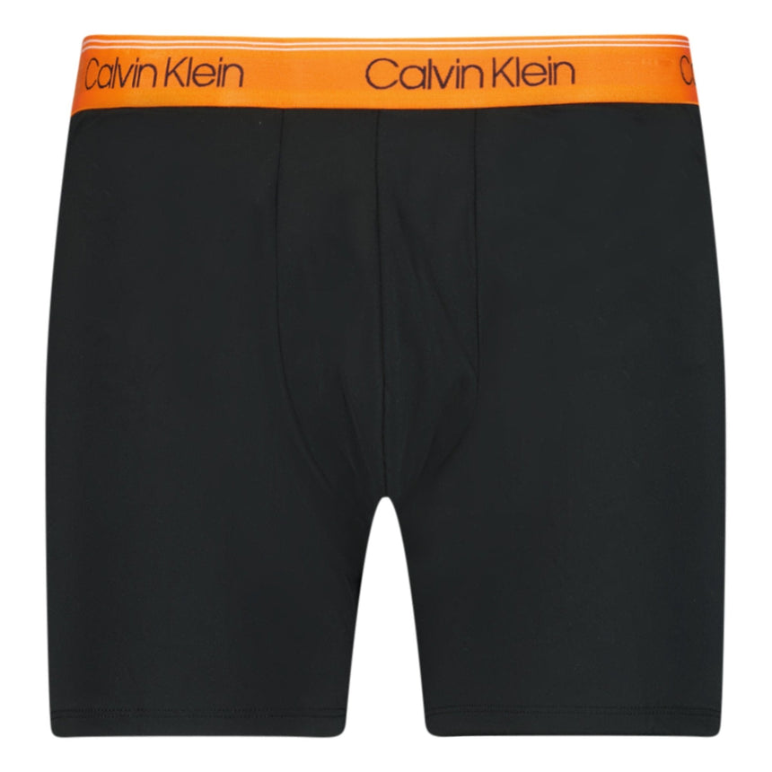 Calvin Klein Microfiber Stretch Boxers Black & Coloured Branding (3 Pack) - Boinclo - Outlet Sale Under Retail