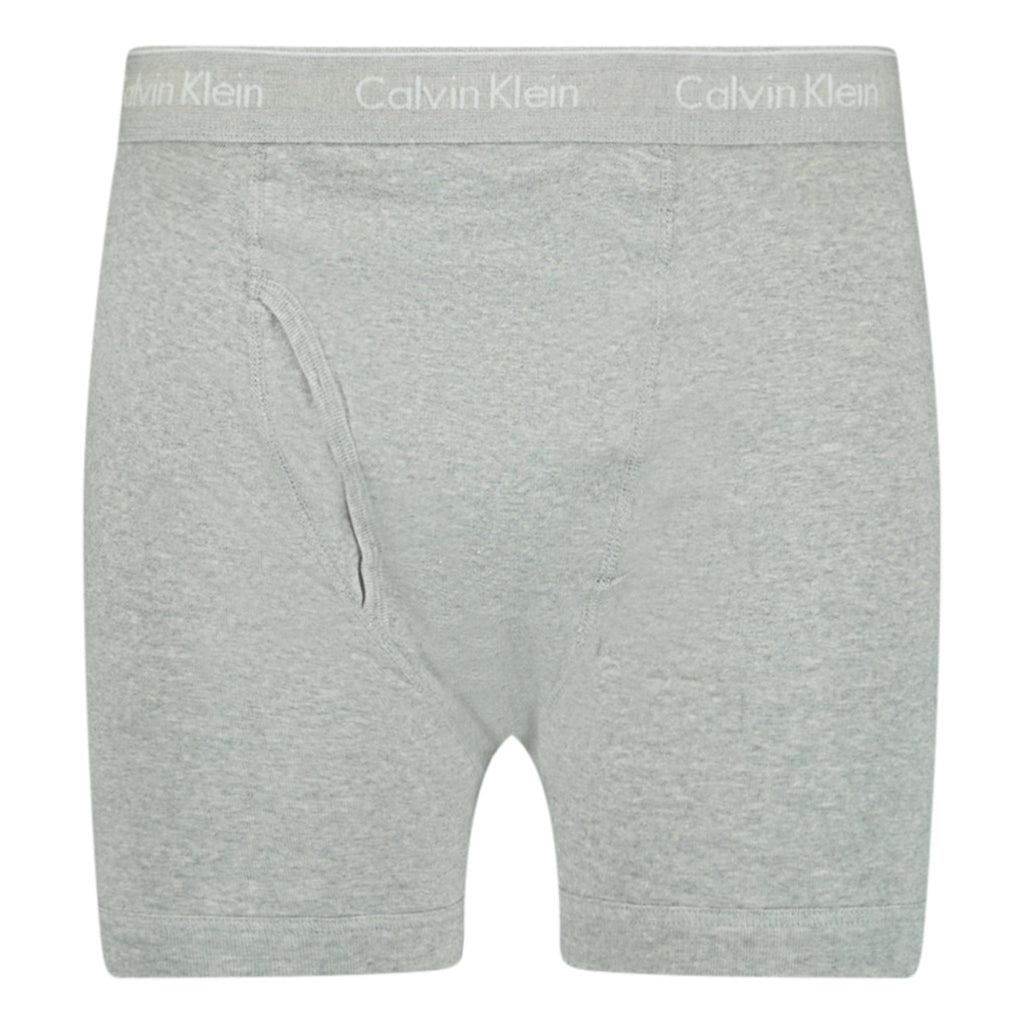 Calvin Klein Stencil Logo Cotton Stretch Boxers Grey, Black & White (3 Pack) - Boinclo ltd - Outlet Sale Under Retail