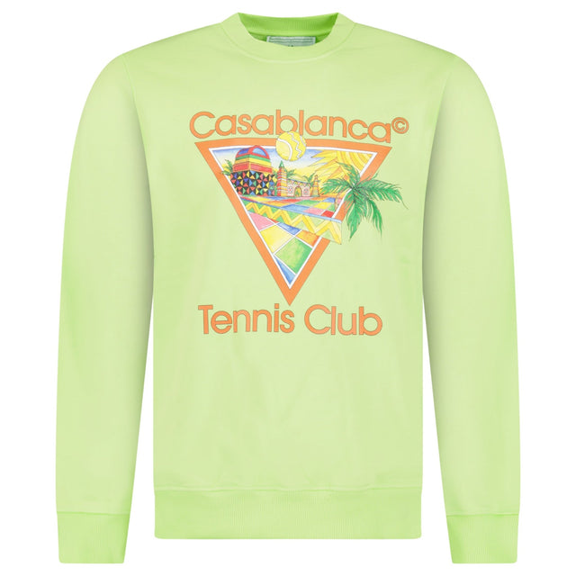 Casablanca Afro Cubsim tennis Club Printed Sweatshirt Pale Green - Boinclo - Outlet Sale Under Retail