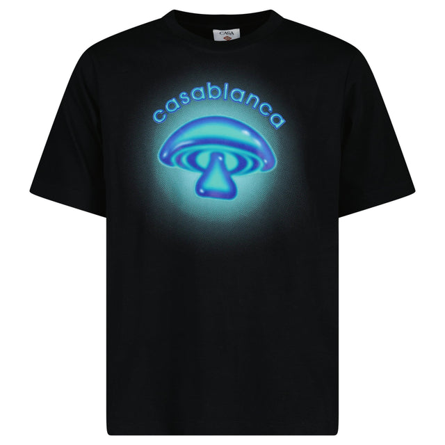 Casablanca Airbrush Mushroom Logo T-Shirt in Black - Boinclo - Outlet Sale Under Retail