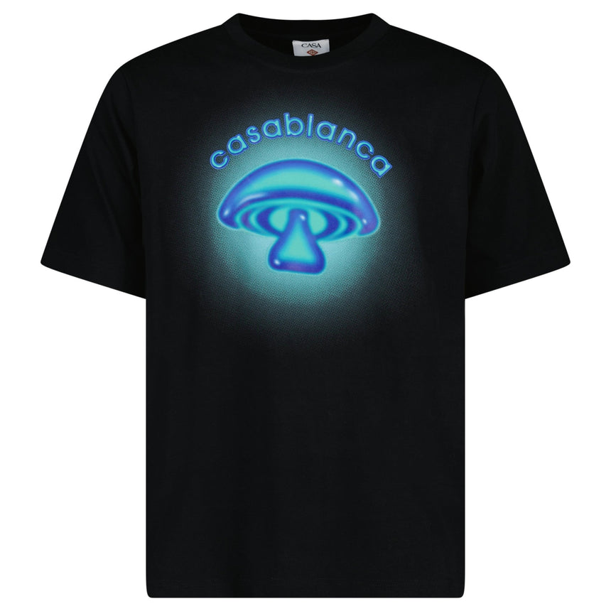Casablanca Airbrush Mushroom Logo T-Shirt in Black - Boinclo - Outlet Sale Under Retail
