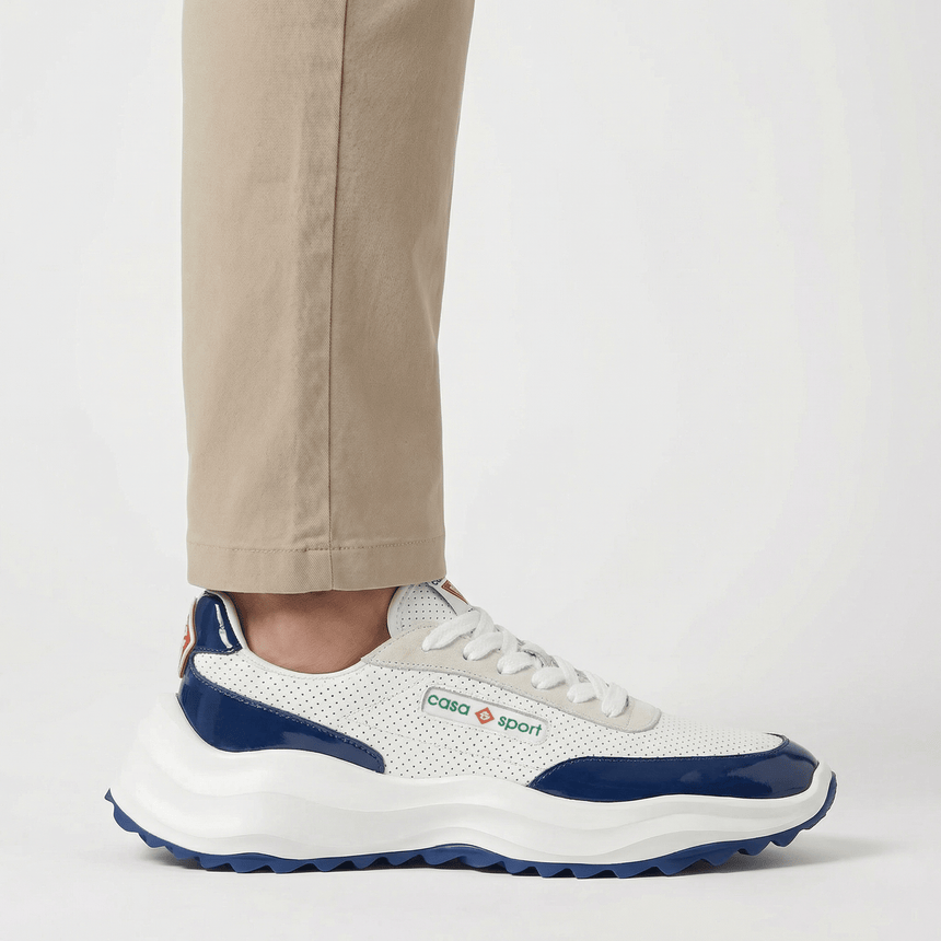 Casablanca Atlantis Chunky Sneakers White & Navy - Boinclo - Outlet Sale Under Retail