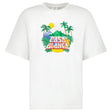 Casablanca "Casa Beach Wave" Printed T-Shirt in White - Boinclo - Outlet Sale Under Retail
