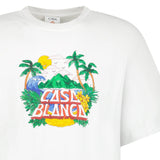 Casablanca "Casa Beach Wave" Printed T-Shirt in White - Boinclo - Outlet Sale Under Retail