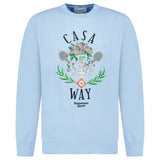Casablanca ‘Casa Way’ Graphic Print Sweatshirt in Baby Blue - Boinclo - Outlet Sale Under Retail