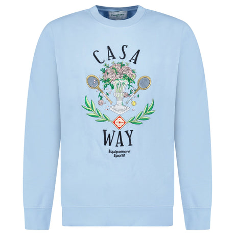 Casablanca ‘Casa Way’ Graphic Print Sweatshirt in Baby Blue - Boinclo - Outlet Sale Under Retail