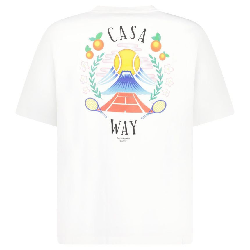 Casablanca Casa Way Mountain Short Sleeve T-Shirt in White - Boinclo - Outlet Sale Under Retail