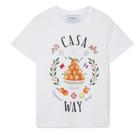 Casablanca 'Casa Way' T-Shirt White - Boinclo - Outlet Sale Under Retail