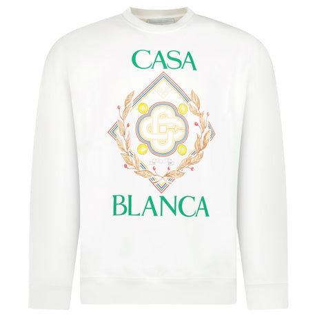 Casablanca Championship Diamond Printed Sweatshirt in Ivory - Boinclo - Outlet Sale Under Retail