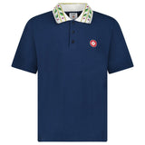 Casablanca Classic Laurel Pique Polo Navy - Boinclo - Outlet Sale Under Retail