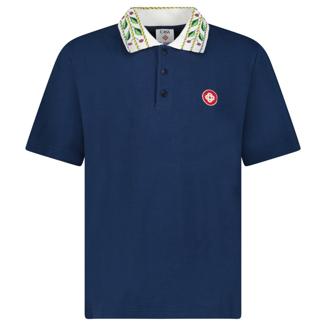 Casablanca Classic Laurel Pique Polo Navy - Boinclo - Outlet Sale Under Retail