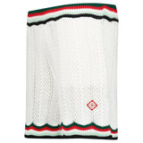 Casablanca Cotton Chevron Crochet Shorts in White - Boinclo - Outlet Sale Under Retail