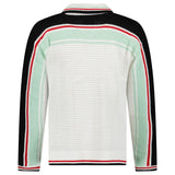 Casablanca Cotton Tennis Crochet Shacket in White / Multicolour - Boinclo - Outlet Sale Under Retail