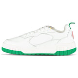 Casablanca Court Sneaker in White & Green - Boinclo - Outlet Sale Under Retail