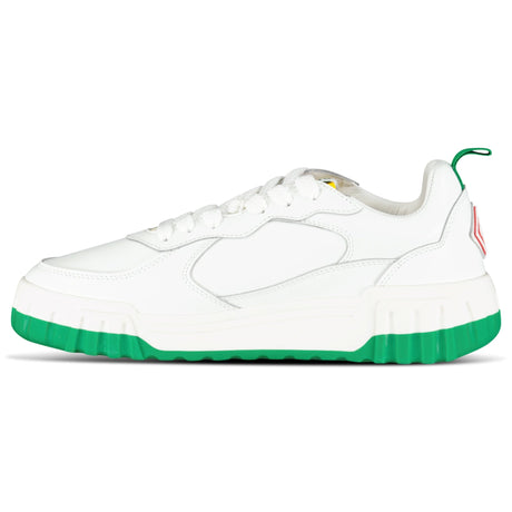Casablanca Court Sneaker in White & Green - Boinclo - Outlet Sale Under Retail
