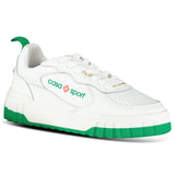 Casablanca Court Sneaker in White & Green - Boinclo - Outlet Sale Under Retail