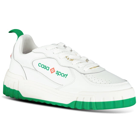 Casablanca Court Sneaker in White & Green - Boinclo - Outlet Sale Under Retail