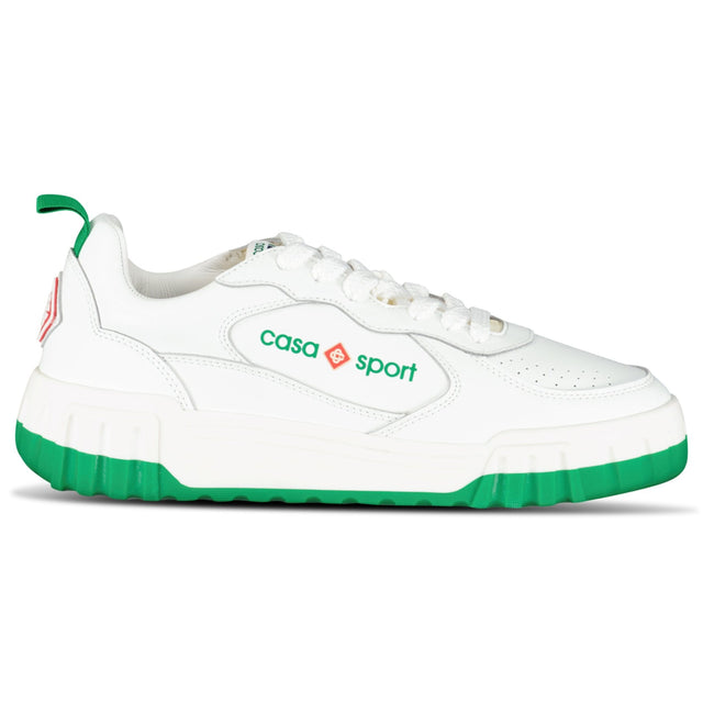 Casablanca Court Sneaker in White & Green - Boinclo - Outlet Sale Under Retail