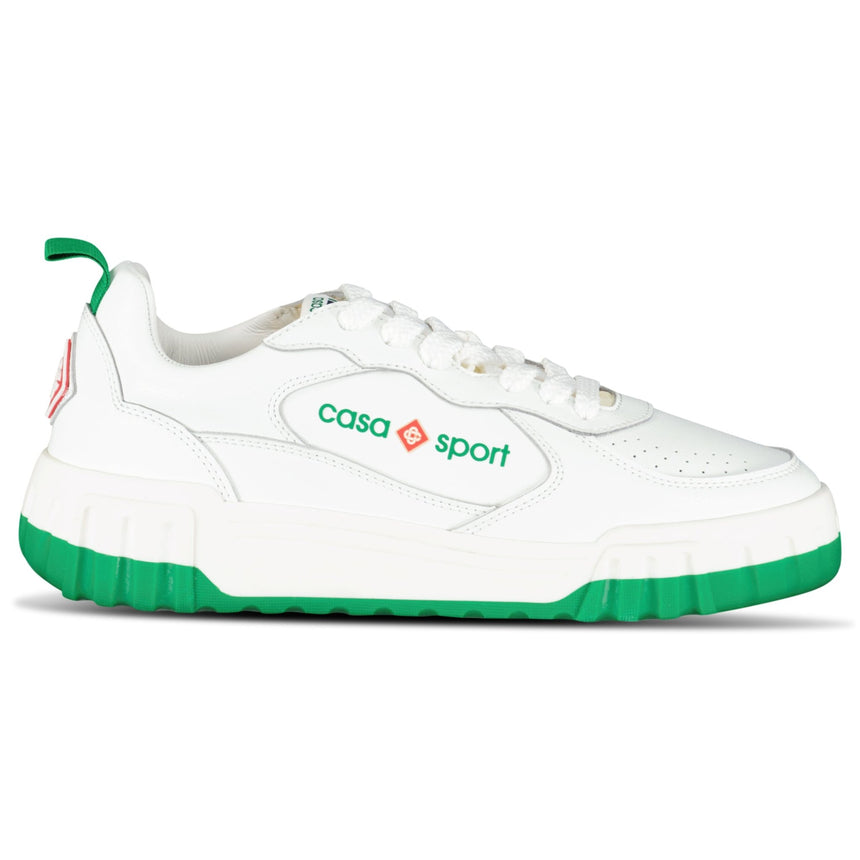 Casablanca Court Sneaker in White & Green - Boinclo - Outlet Sale Under Retail