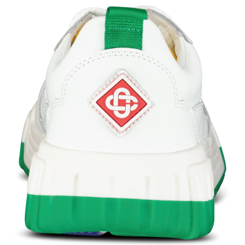 Casablanca Court Sneaker in White & Green - Boinclo - Outlet Sale Under Retail