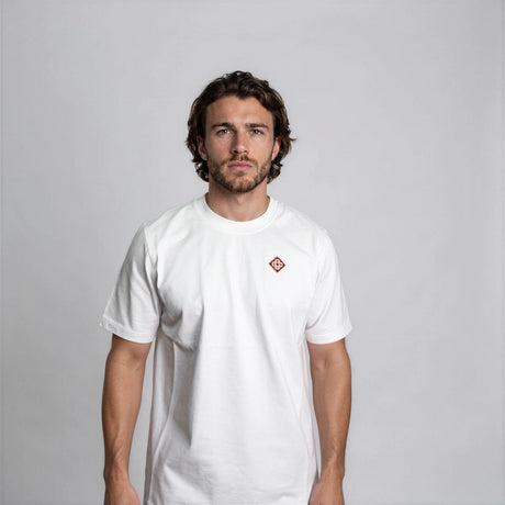 Casablanca Diamond Logo Short Sleeve T‑Shirt in White - Boinclo - Outlet Sale Under Retail