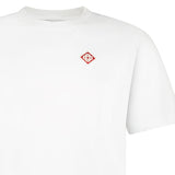Casablanca Diamond Logo Short Sleeve T‑Shirt in White - Boinclo - Outlet Sale Under Retail