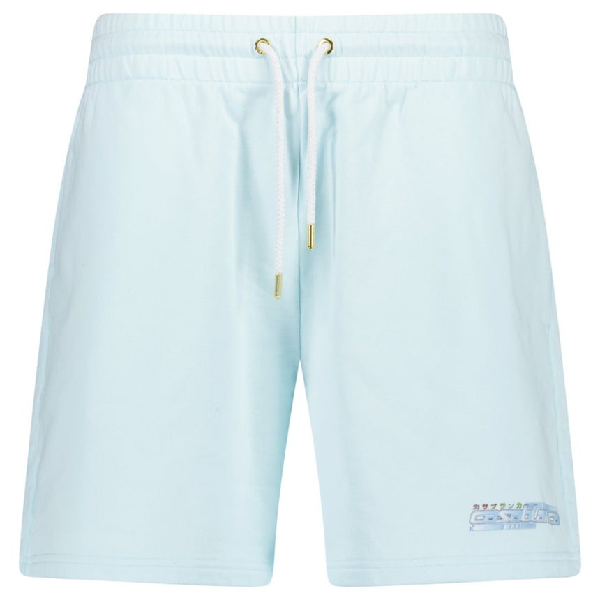 Casablanca Drawstring Cotton Shorts in Light Blue - Boinclo - Outlet Sale Under Retail