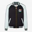 Casablanca Embroidered Satin Bomber Jacket in Mint and Black - Boinclo - Outlet Sale Under Retail