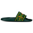Casablanca Embroidered Terry Sliders in Green - Boinclo - Outlet Sale Under Retail