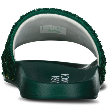 Casablanca Embroidered Terry Sliders in Green - Boinclo - Outlet Sale Under Retail