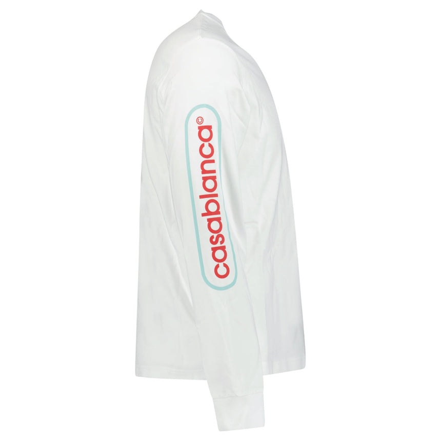 Casablanca Fuji Dream Screen Printed Long Sleeve T-Shirt White - Boinclo - Outlet Sale Under Retail