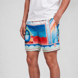 Casablanca Galaxy Court Swim Shorts in Multicolour - Boinclo - Outlet Sale Under Retail
