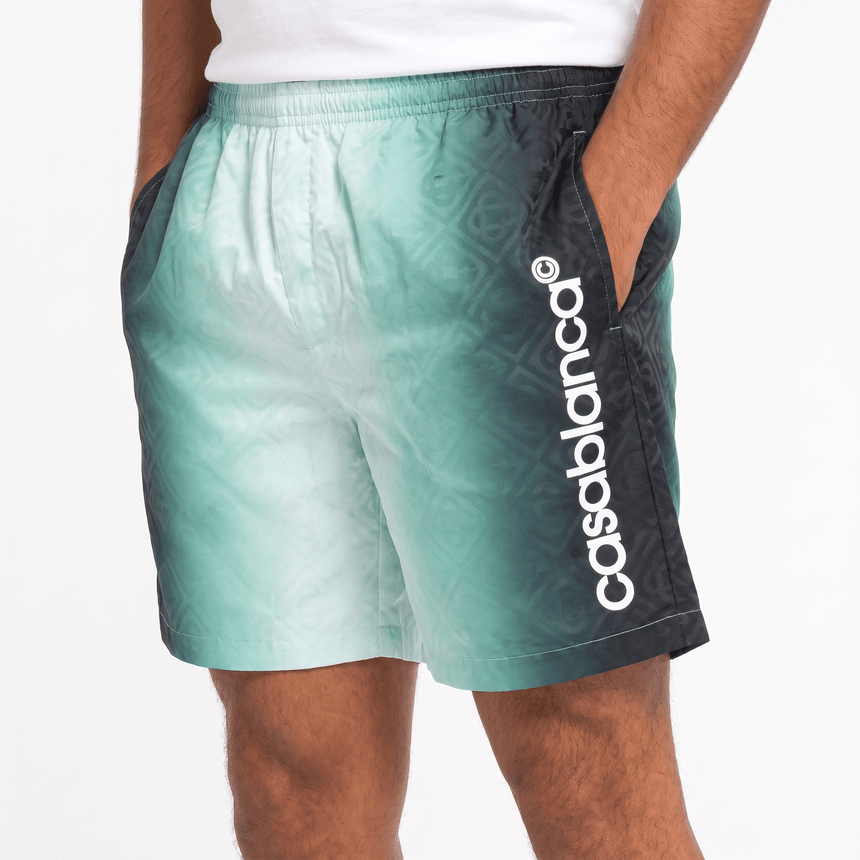 Casablanca Gradient Monogram Jacquard Swim Shorts in Teal Green - Boinclo - Outlet Sale Under Retail