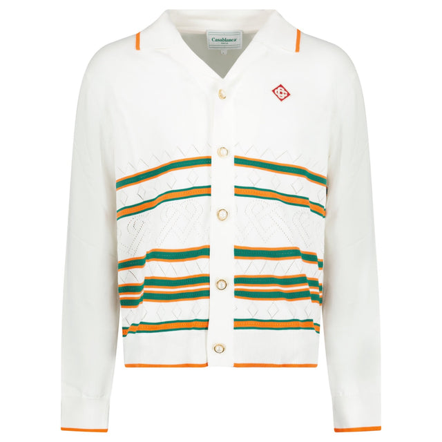 Casablanca Heart Pointelle Shirt Off White - Boinclo - Outlet Sale Under Retail
