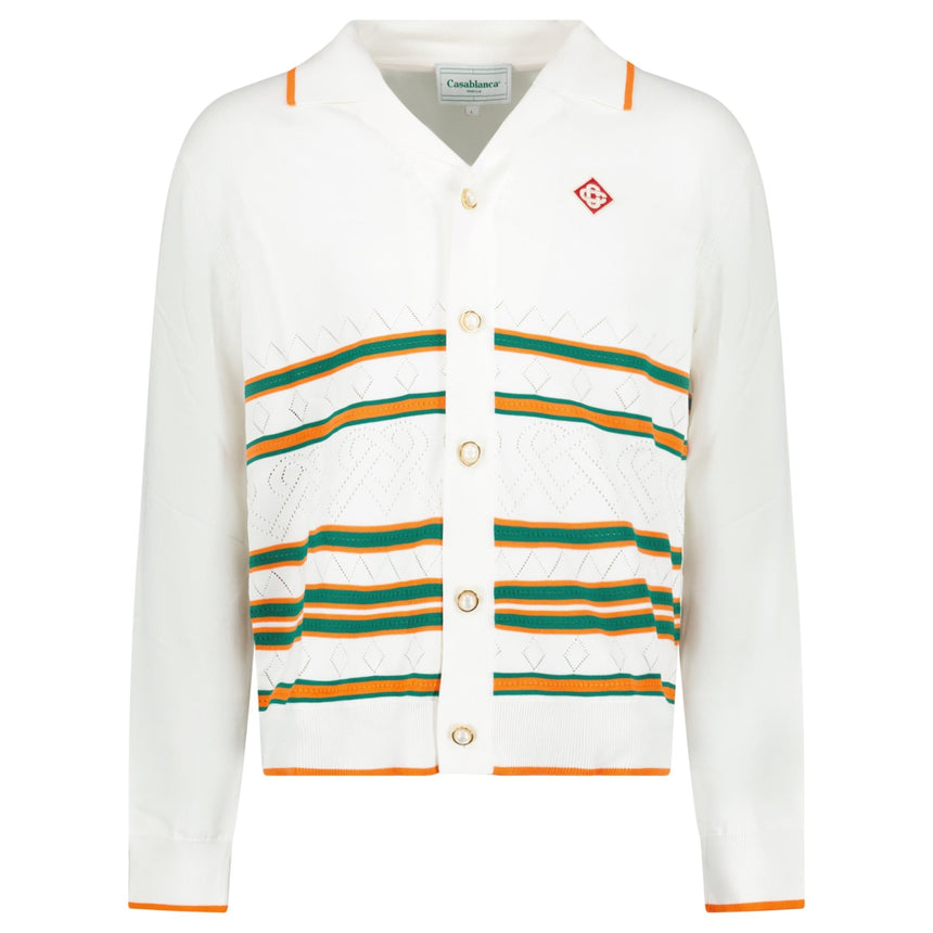 Casablanca Heart Pointelle Shirt Off White - Boinclo - Outlet Sale Under Retail