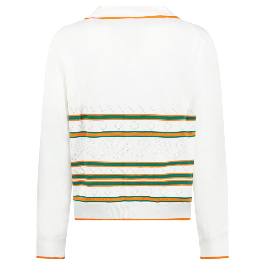 Casablanca Heart Pointelle Shirt Off White - Boinclo - Outlet Sale Under Retail