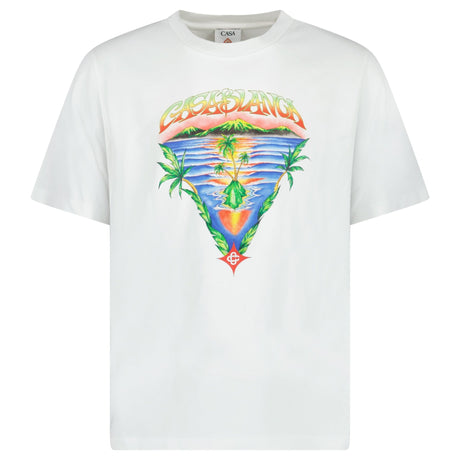 Casablanca Innocence Triangle Short Sleeve T-Shirt in White - Boinclo - Outlet Sale Under Retail