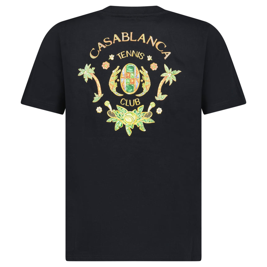 Casablanca Joyaux D'Afrique Tennis Club Printed T-Shirt in Black - Boinclo - Outlet Sale Under Retail