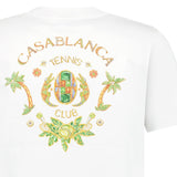 Casablanca Joyaux D'Afrique Tennis Club Printed T-Shirt in White - Boinclo - Outlet Sale Under Retail