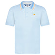 Casablanca Knit Piqué Short Sleeve Polo Shirt in Pale Blue - Boinclo - Outlet Sale Under Retail