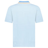 Casablanca Knit Piqué Short Sleeve Polo Shirt in Pale Blue - Boinclo - Outlet Sale Under Retail