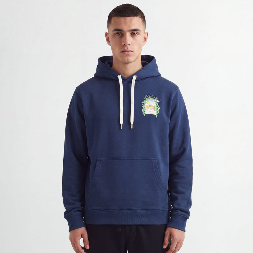 Casablanca L'Arche De Tennis Hoodie in Navy - Boinclo - Outlet Sale Under Retail